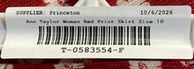 Load image into Gallery viewer, Ann Taylor Womens Red Floral Print Flat Front Back Zip Mini Skirt Size 10