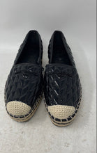 Load image into Gallery viewer, Karl Lagerfeld Womens Desta Black Leather Slip-On Espadrille Flats Size 6.5 B