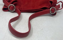 Load image into Gallery viewer, Sigrid Olsen Womens Red Inner Pocket Adjustable Strap Bottom Studs Shoulder Bag
