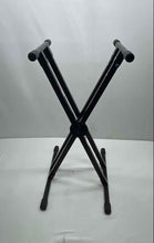 Load image into Gallery viewer, Proline Black X-Shape Musical Instrument Adjustable Leg Folding Keyboard Stand