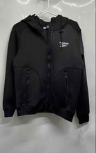 Load image into Gallery viewer, Reebok Mens Black Long Sleeve Pockets Full-Zip Jacket Size Small
