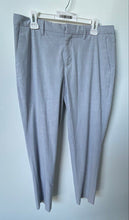 Load image into Gallery viewer, Express Mens Black White Wrinkle Resistant Stretch Slim Fit Dress Pants Sz 33x30