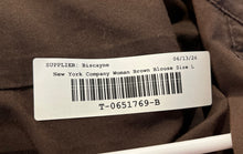 Load image into Gallery viewer, New York & Company Womens Brown Stretch Long Sleeve Button-Up Shirt Size L