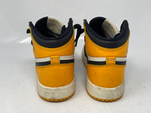 Load image into Gallery viewer, Authentic Nike Kids Jordan 1 Retro High OG Yellow Black White Sneaker Shoes 1.5Y