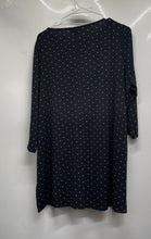 Load image into Gallery viewer, Alfani Womens Black And White Polka Dot Long Sleeve Round Neck Shift Dress Sz 1X