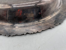 Load image into Gallery viewer, Vintage Silver Plated Floral Engraved Edge Round Shape Serving Tray