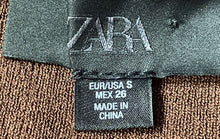 Load image into Gallery viewer, Zara Womens Brown Sleeveless Boat Neck Pullover Blouse Top Size Small