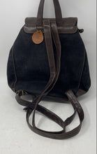 Load image into Gallery viewer, David Jones Womens Black Brown Leather Adjustable Shoulder Strap Backpack