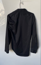 Load image into Gallery viewer, Calvin Klein Mens Black Cotton Long Sleeve Slim Fit Non-Iron Dress Shirt Sz 15.5