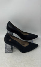 Load image into Gallery viewer, Patricia Womens Black Leather Slip-On Pointed Toe Block Pump Heels Size 37