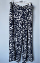 Load image into Gallery viewer, Lauren Ralph Lauren Womens Blue White Geometric Wide-Leg Trousers Pants Size PL