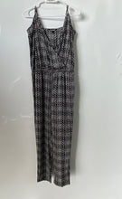 Load image into Gallery viewer, Express Womens Black & White Geometric Spaghetti Strap One-Piece Jumpsuit Size 6