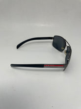 Load image into Gallery viewer, Authentic Prada Men's Black Silver Gunmetal Polarized Aviator Sunglasses (NCL)