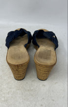 Load image into Gallery viewer, Italian Shoemakers Womens Blue Open Toe Slip-On Wedge Platform Sandals Size 7.5