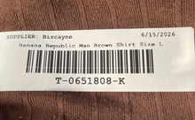 Load image into Gallery viewer, Banana Republic Mens Brown Short Sleeve Johnny Collar Polo Shirt Size Large