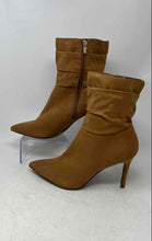 Load image into Gallery viewer, Marc Fisher Womens Manya Brown Ruched Slouchy Stiletto Heel Booties Size 8.5 M