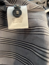 Load image into Gallery viewer, Murano Mens Gray Striped Comfort Slim Fit Collared Button-Up Shirt Size XL