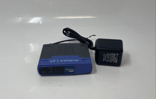 Load image into Gallery viewer, Linksys EZXS55W Blue Black 5 Port Workgroup Ethernet Switch Not Tested