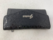 Load image into Gallery viewer, Guess Womens Black Silver Monogram Embellished Logo Pocket Slim Trifold Wallet