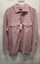Load image into Gallery viewer, Express Mens Rose Pink Long Sleeve Pockets Regular Fit Button-Up Shirt Size L