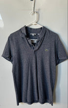Load image into Gallery viewer, Lacoste Mens Gray Heather Cotton Short Sleeve Slim-Fit Golf Polo Shirt Size M