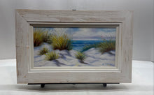Load image into Gallery viewer, Square Framed Coastal Dune Ocean Beach Grass Landscape Wall Hanging Oil Painting