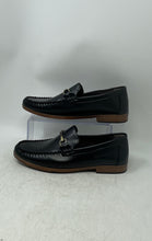 Load image into Gallery viewer, Aston Marc Mens Black Moc Toe Slip-On Driving Loafer Shoes Size 10
