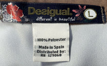 Load image into Gallery viewer, Desigual Womens White Burgundy Mandala Long Sleeve Split Neck Blouse Top Size L