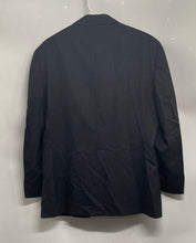 Load image into Gallery viewer, Mens Dark Gray Wool Notch Lapel Flap Pocket Three Button Blazer Size 38S