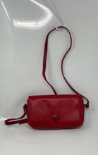 Load image into Gallery viewer, Liz Claiborne Womens Red Geometric Inner Pocket Adjustable Strap Crossbody Bag