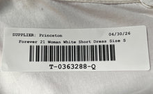 Load image into Gallery viewer, Forever 21 Womens White Short Sleeve Back Zip A-Line Dress Size Small