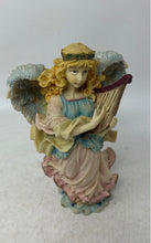 Load image into Gallery viewer, Guardian Angel Holding A Harp Instrument Ceramic Decorative Figurine