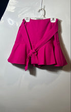 Load image into Gallery viewer, Zara Womens Pink High Waist Side Zip Belted Ruffle Hem Mini Skort Size XS