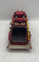 Load image into Gallery viewer, Vintage Red Metal Model Handcrafted Engine Ladder Hose Bell Rustic Fire Truck