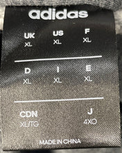 Load image into Gallery viewer, Adidas Mens Gray Long Sleeve Yellow Striped Full-Zip Hoodie Size XL With Tag