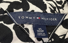Load image into Gallery viewer, Tommy Hilfiger Womens Black White Floral Long Sleeve Button-Up Shirt Size XS