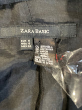 Load image into Gallery viewer, Zara Basic Womens Gray Striped Long Sleeve One-Button Jacket Size Small