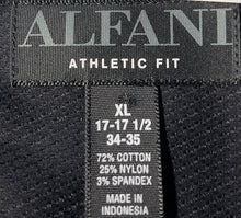 Load image into Gallery viewer, Alfani Mens Black Long Sleeve Athletic Fit Dress Shirt Size XL 17-17.5 34-35
