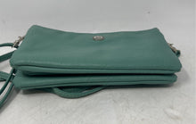 Load image into Gallery viewer, Stone Mountain Womens Green Detachable Strap Inner Pockets Crossbody Bag