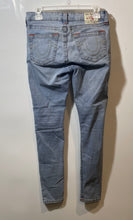 Load image into Gallery viewer, True Religion Womens Blue Stretch Denim Skinny Leg Jeans Pants Size 28