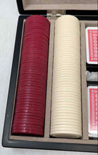 Load image into Gallery viewer, GRB Playing Cards Casino Poker Chips Complete Game Set In Carrying Box