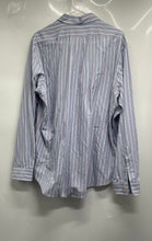 Load image into Gallery viewer, Ralph Lauren Mens Blue Striped Custom Fit Collared Button-Up Shirt Sz L w/ Tags