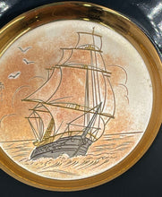 Load image into Gallery viewer, Lot Of 2 Pcs Westland Co Art Of Chokin Ceramic Black Gold Tone Collector Plate