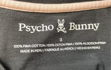 Load image into Gallery viewer, Psycho Bunny Mens Black Cotton Short Sleeve Regular Fit Graphic T-Shirt Size 3