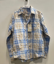 Load image into Gallery viewer, Jeanstation Mens Brown Blue White Plaid Long Sleeve Button-Up Shirt Sz L W/ Tags