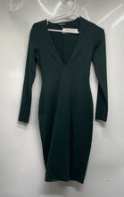 Load image into Gallery viewer, Express Womens Green Knitted Long Sleeve Pullover Bodycon Dress Size XS