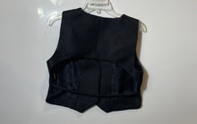 Load image into Gallery viewer, Zara Womens Black Geometric Sleeveless Open-Back Cropped Vest Size Large