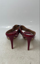 Load image into Gallery viewer, Calvin Klein Womens Cecily Red Leather Slip-On Stiletto Slide Heels Size 9