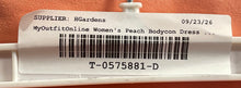 Load image into Gallery viewer, My Outfit Online Womens Peach Ruched Long Bodycon Dress Size Small