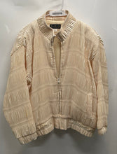 Load image into Gallery viewer, A.D.S Womens White Cream Color Long Sleeve Full-Zip Jacket Size 1